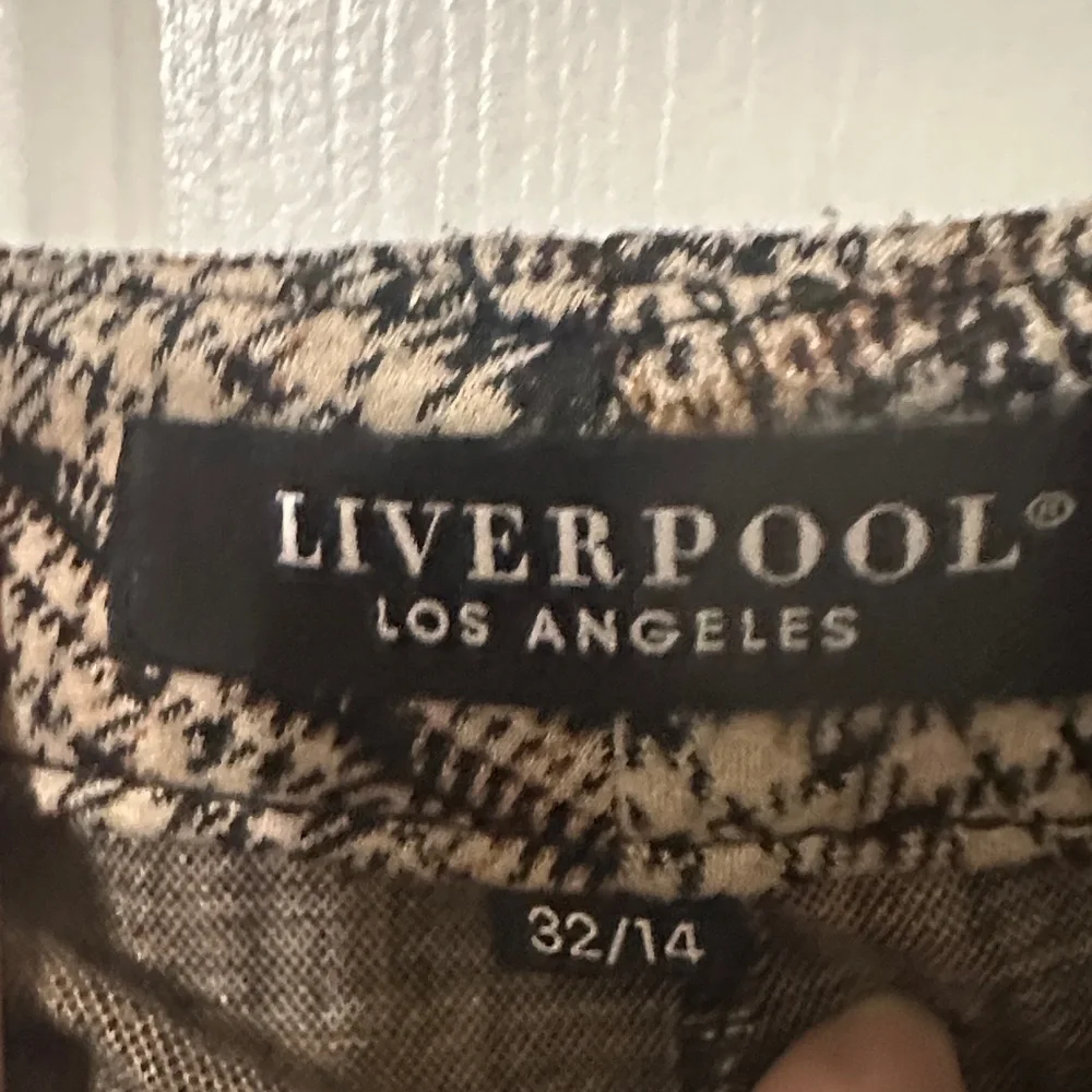 Liverpool Womens Brown Plaid Dress Pants
